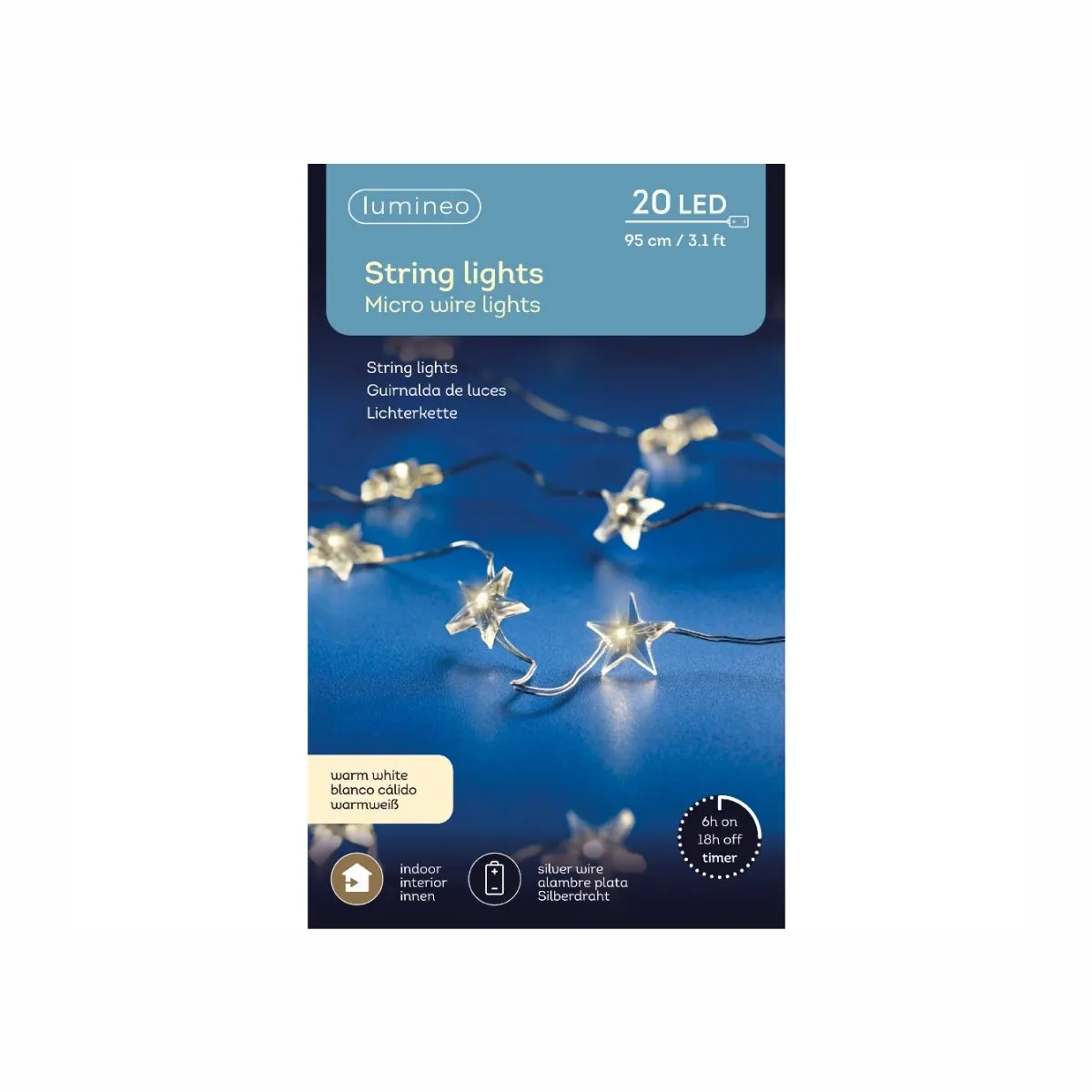 Kaemingk Гирлянда Micro-LED 95cm-20L 481776