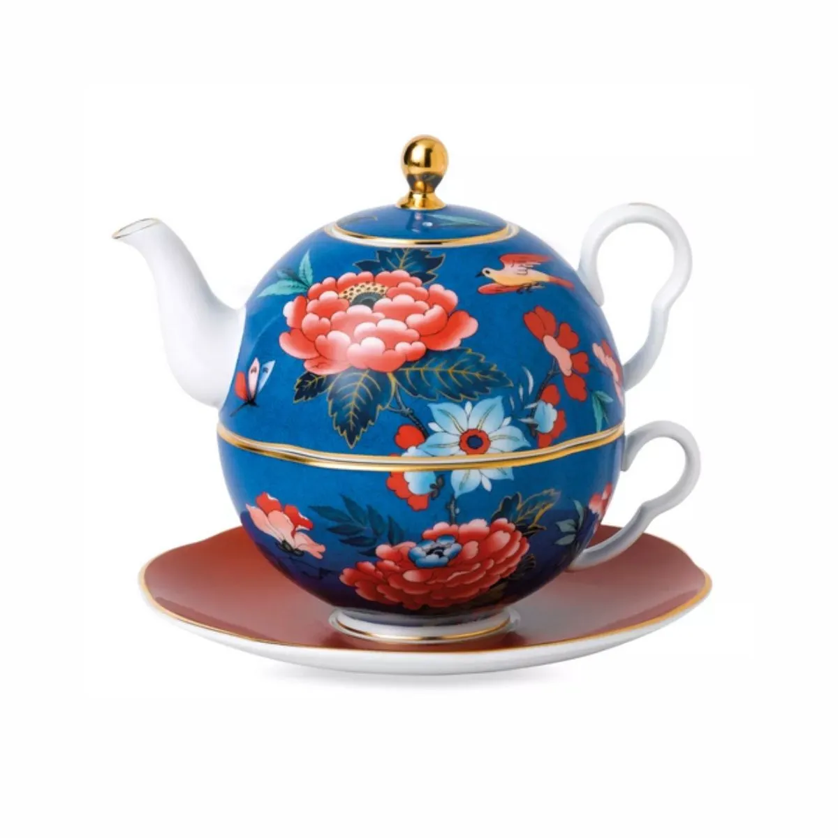 WW Paeonia Blush Набор Tea For One синий/красный