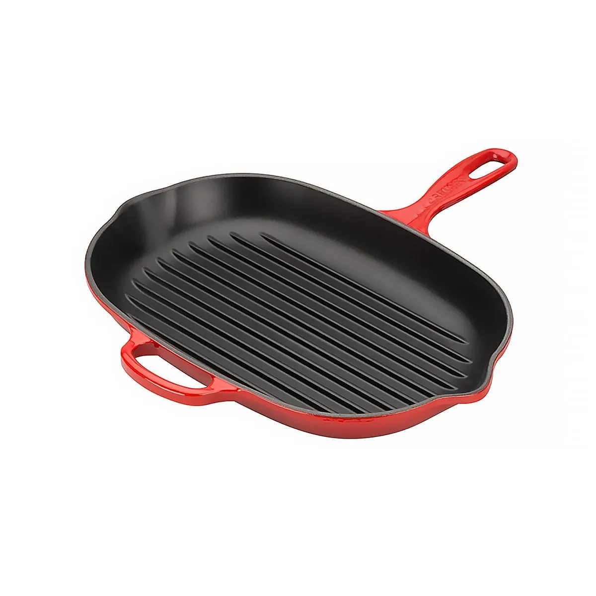 LeCreuset Сковорода-гриль овал 32см вишневая