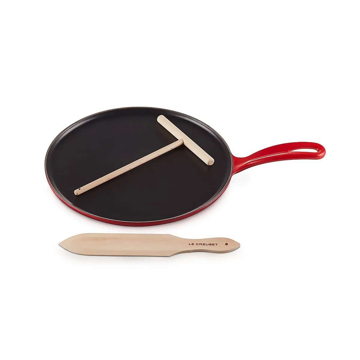 LeCreuset Сковорода блинная 27см вишневая