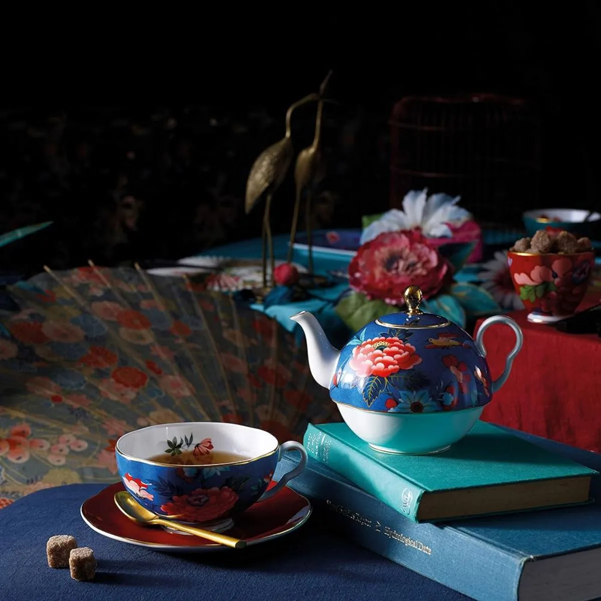 WW Paeonia Blush Набор Tea For One синий/красный