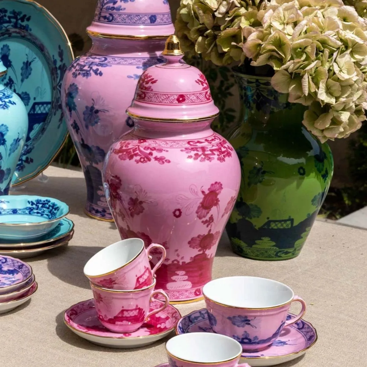 Ginori Oriente Italiano PORPORA Ваза с крышкой 31см