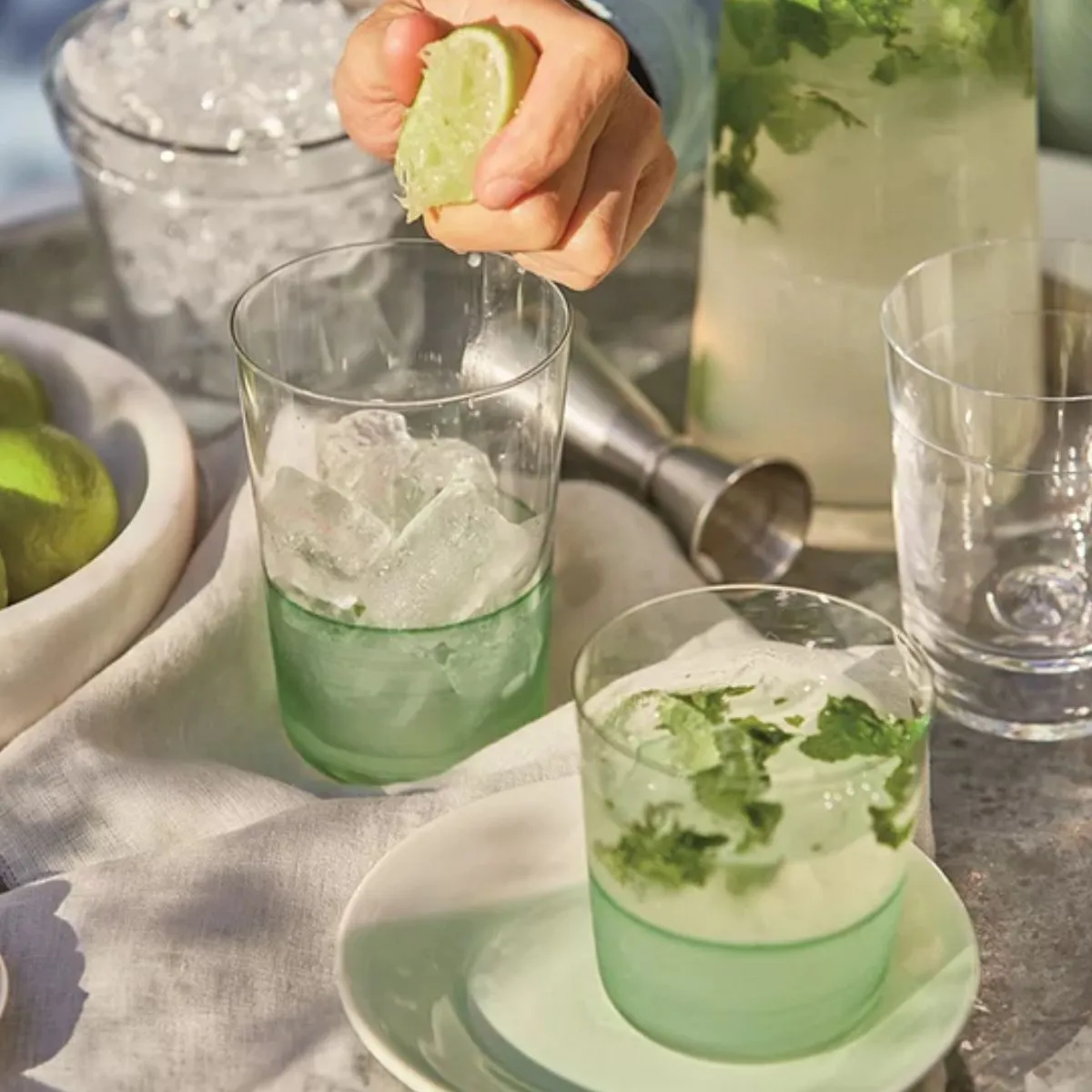 RD 1815 Green GLASS  Набор 4 стакана 500мл