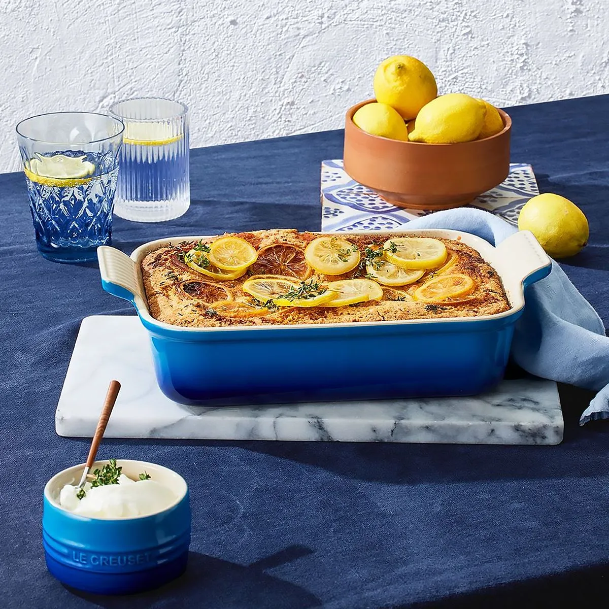 LeCreuset Форма для запекания 32x24см керамика AZURE