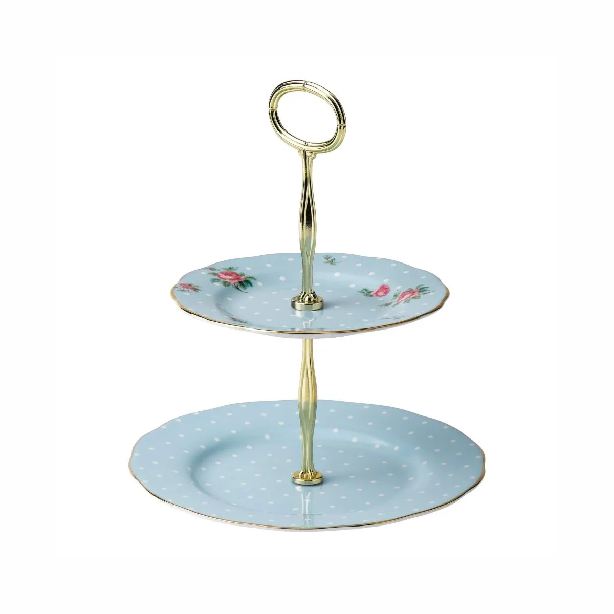 RA Polka Blue Этажерка Vintage 2 яруса