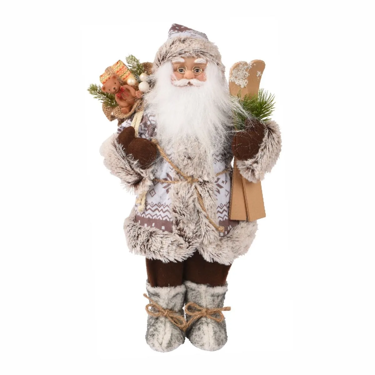 Kaemingk Санта с лыжами 45см 547660