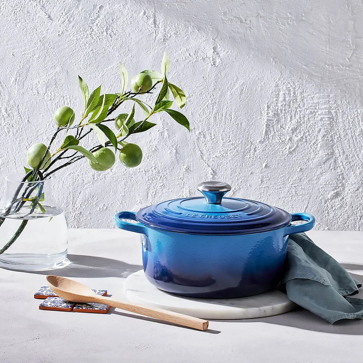 LeCreuset Кастрюля круглая 22см 3,3л AZURE