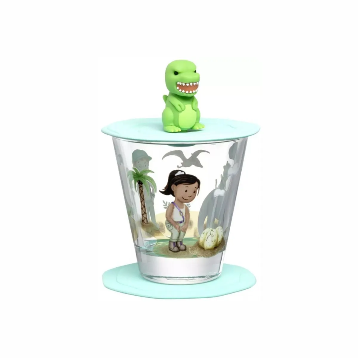 LD Bambini Avventura Стакан с крышкой + подставка S dino 023678