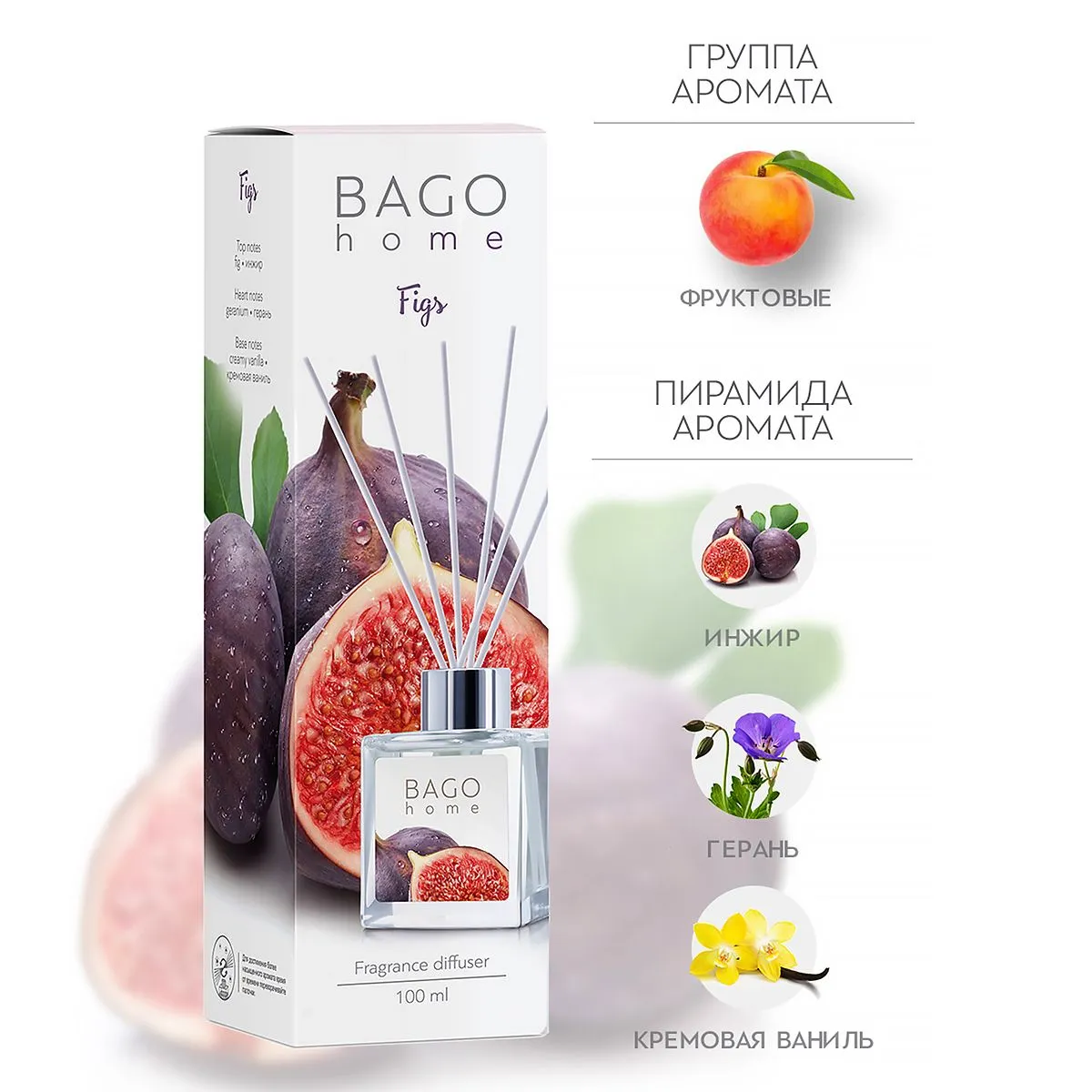 BAGO Диффузор Инжир 100мл