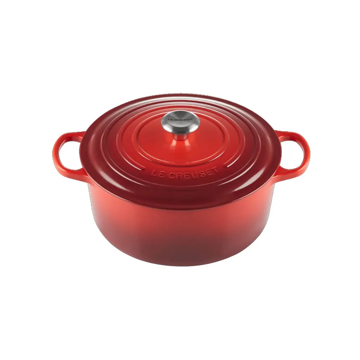 LeCreuset Кастрюля круглая 26см 5,3л вишневая