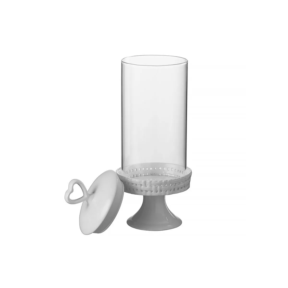J-Linе Емкость с крышкой 11,5x11,5x31 cм керамика/стекло 34652