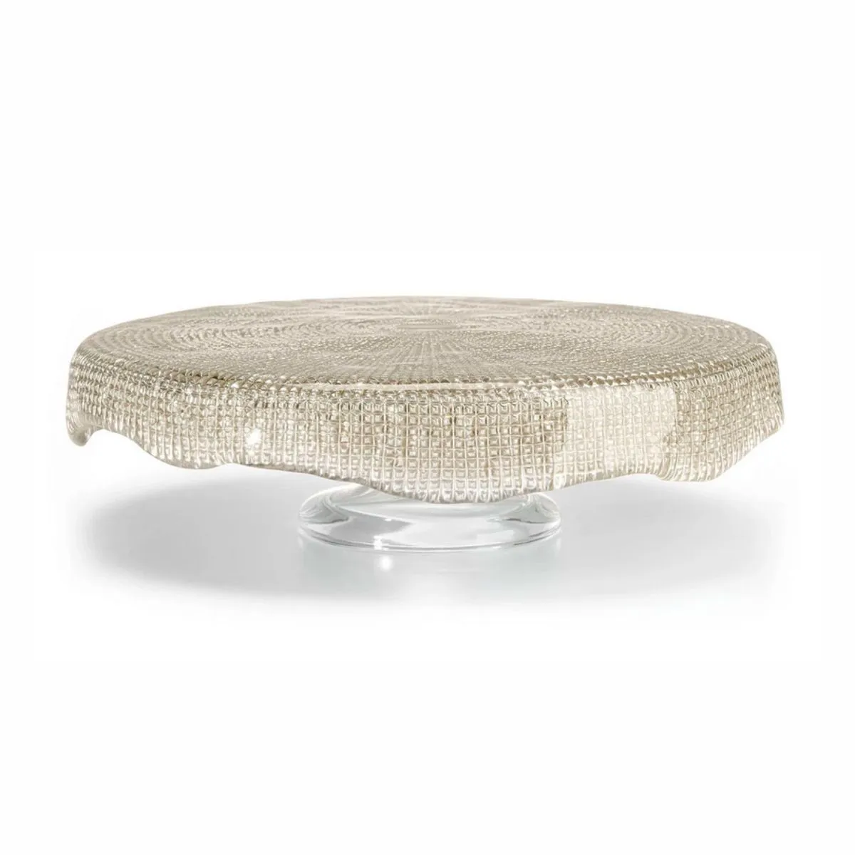 IVV Diamante Тортовница на ножке 33см BEIGE/CHROME 8254.4