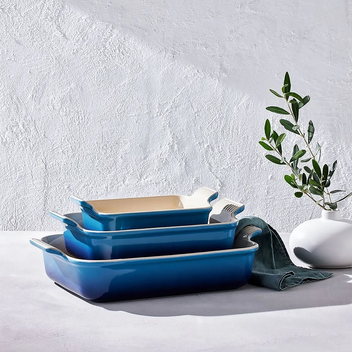 LeCreuset Форма для запекания 32x24см керамика AZURE