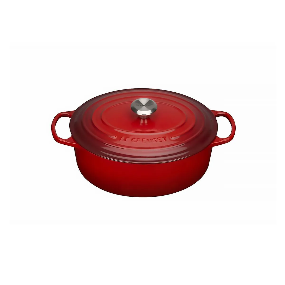 LeCreuset Кастрюля овальная 27см 4,1л вишневая