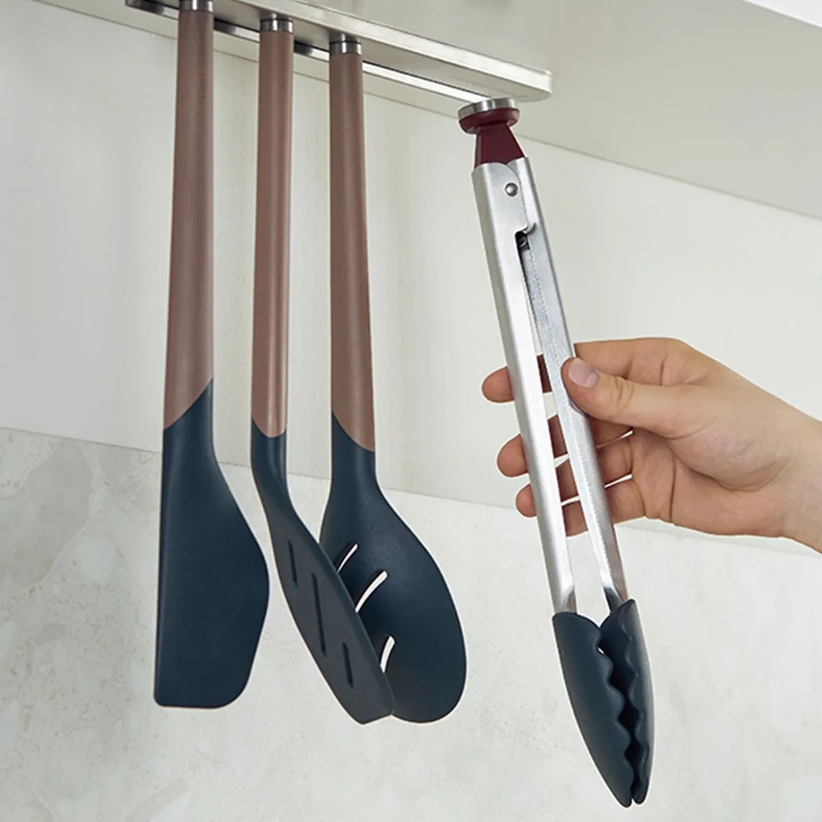 Smart Solutions Щипцы SmartChef 33,5см SS-TNG-SLC-PP-GRPL серо-бордовые