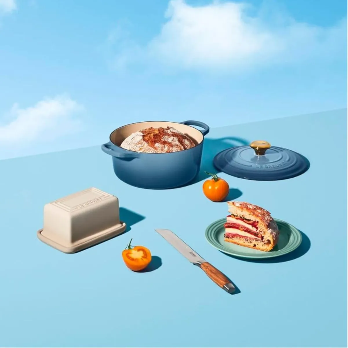LeCreuset Кастрюля круглая 28см 6,7л Chambray