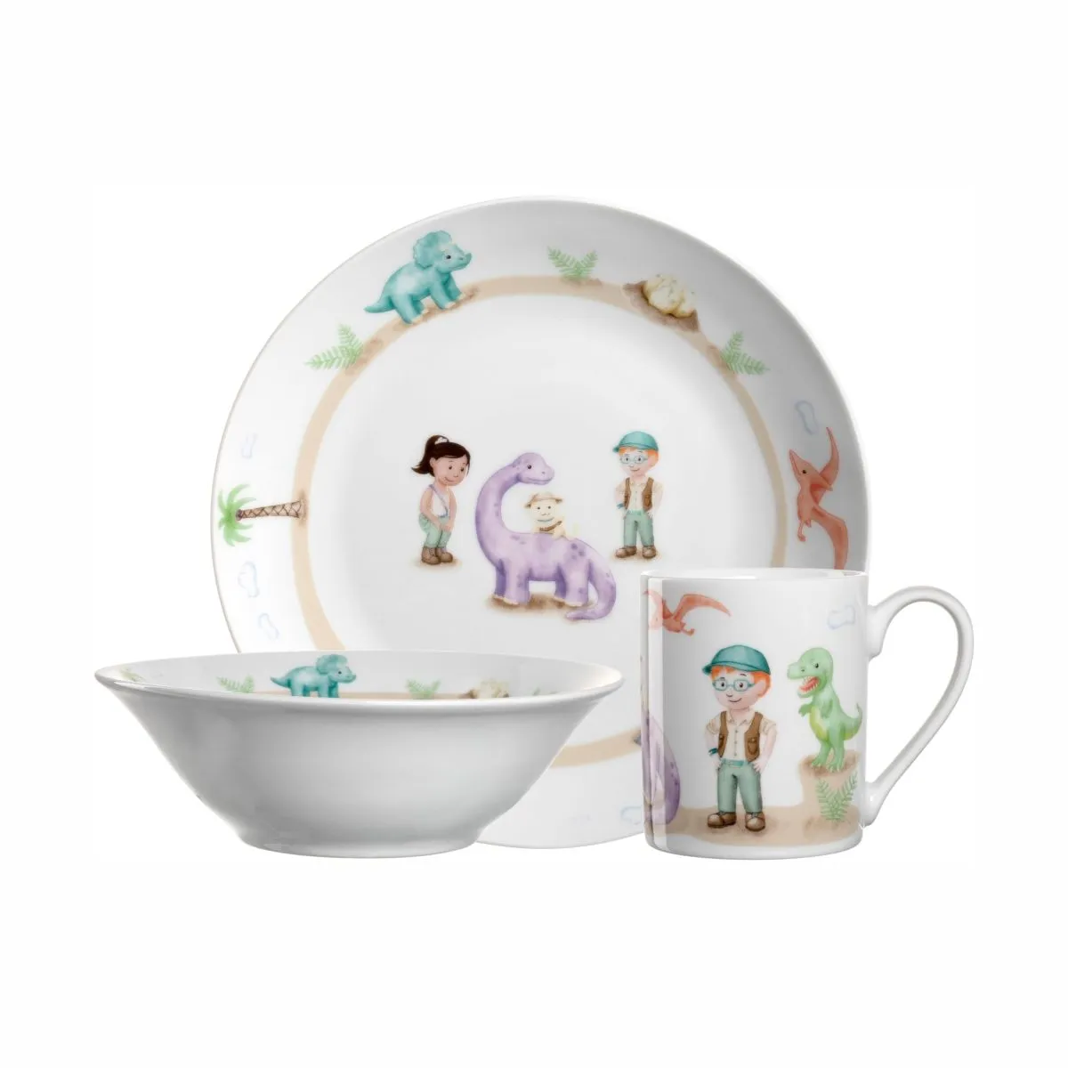 LD Bambini Avventura Набор посуды 3пр dino 022805