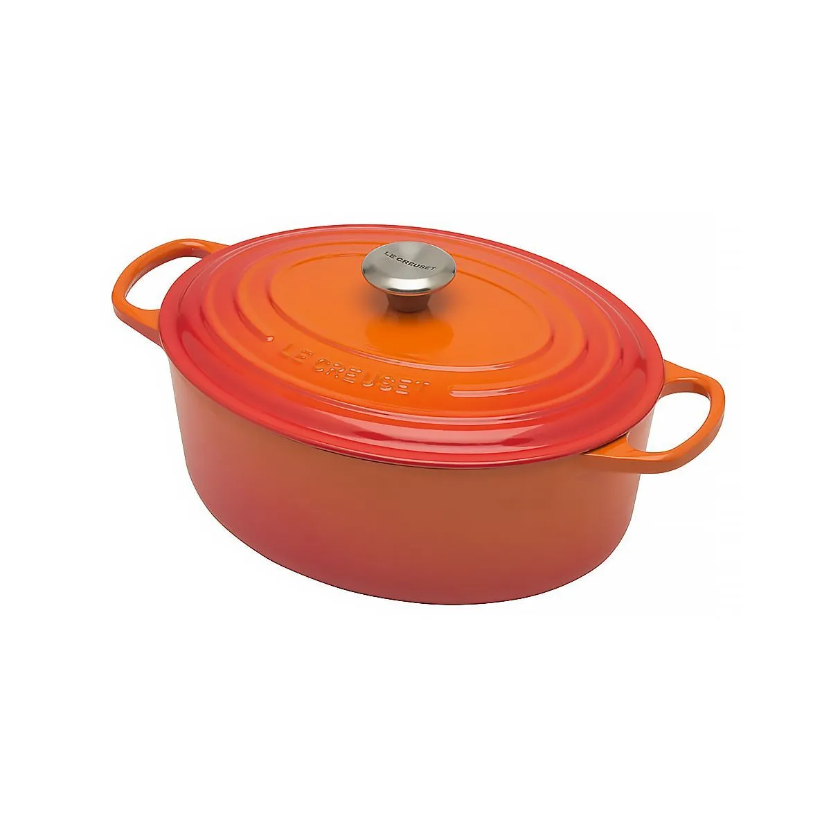 LeCreuset Кастрюля овальная 31см 6,3л оранжевая