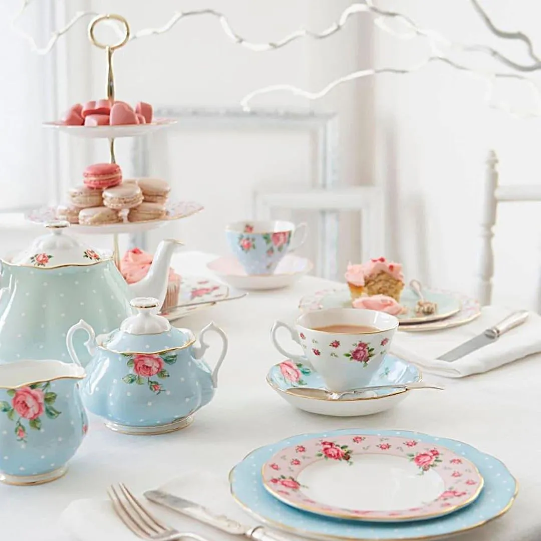 RA Polka Blue Молочник Vintage