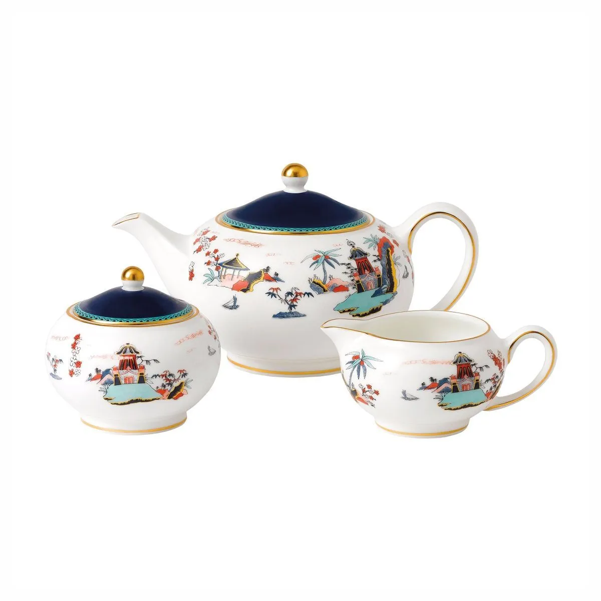 WW Wonderlust Giftware Blue Pagoda Набор чайный 3пр.