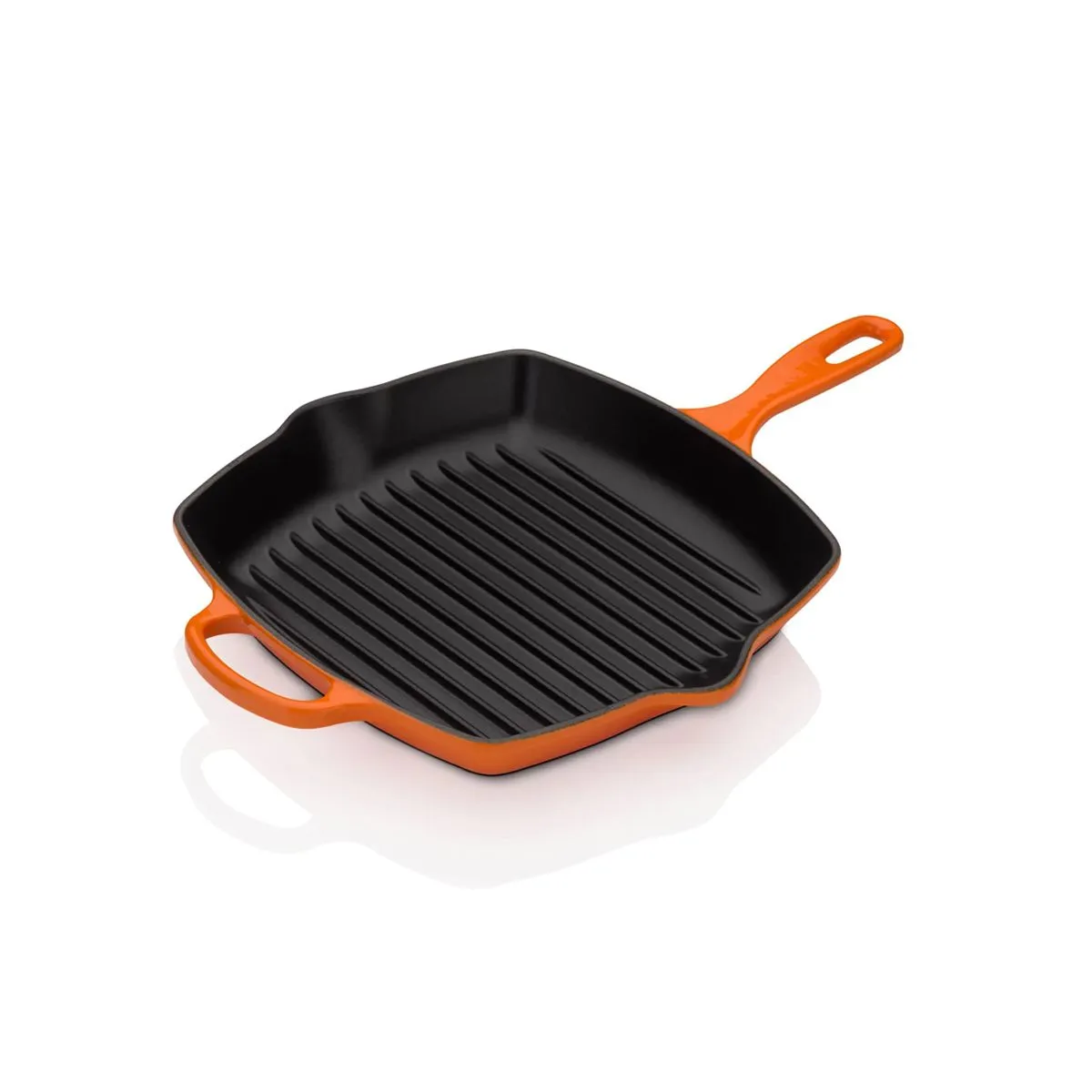 LeCreuset Сковорода-гриль 26х26см оранжевая