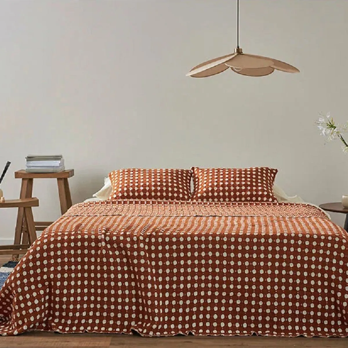 Tkano Покрывало Essential Polka dots 230х250см TK23-BS0009 карамельный