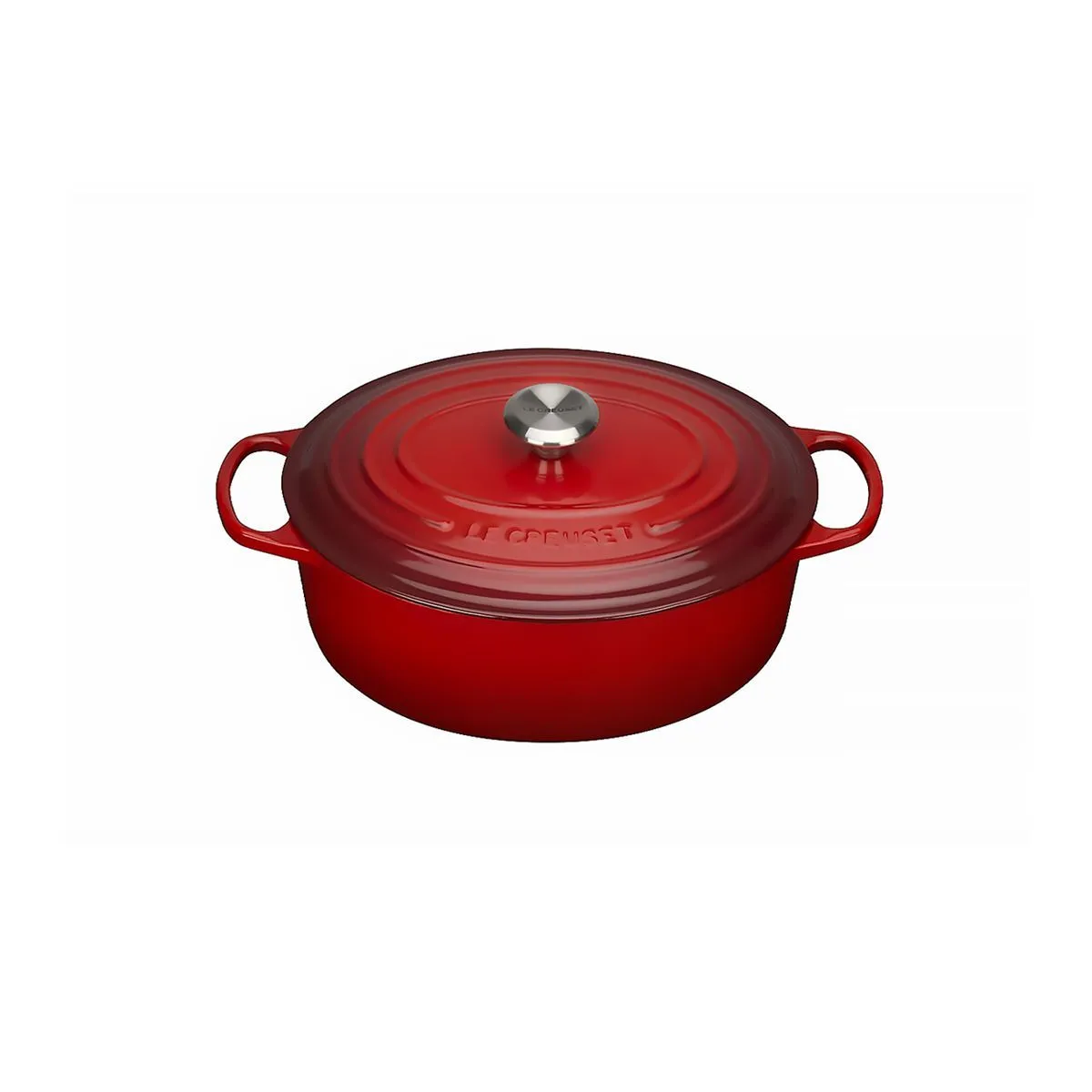 LeCreuset Кастрюля овальная 29см 4,7л вишневая