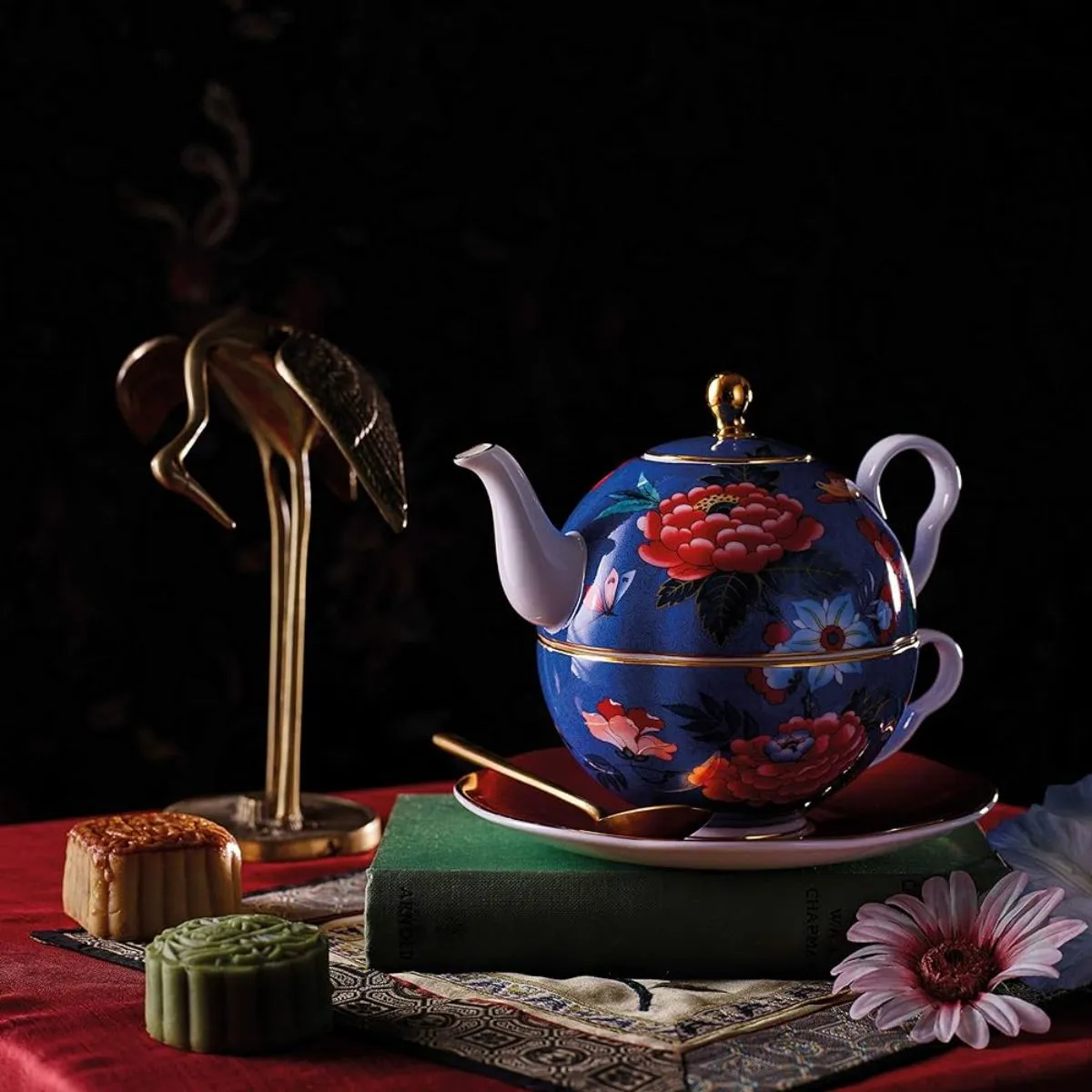 WW Paeonia Blush Набор Tea For One синий/красный